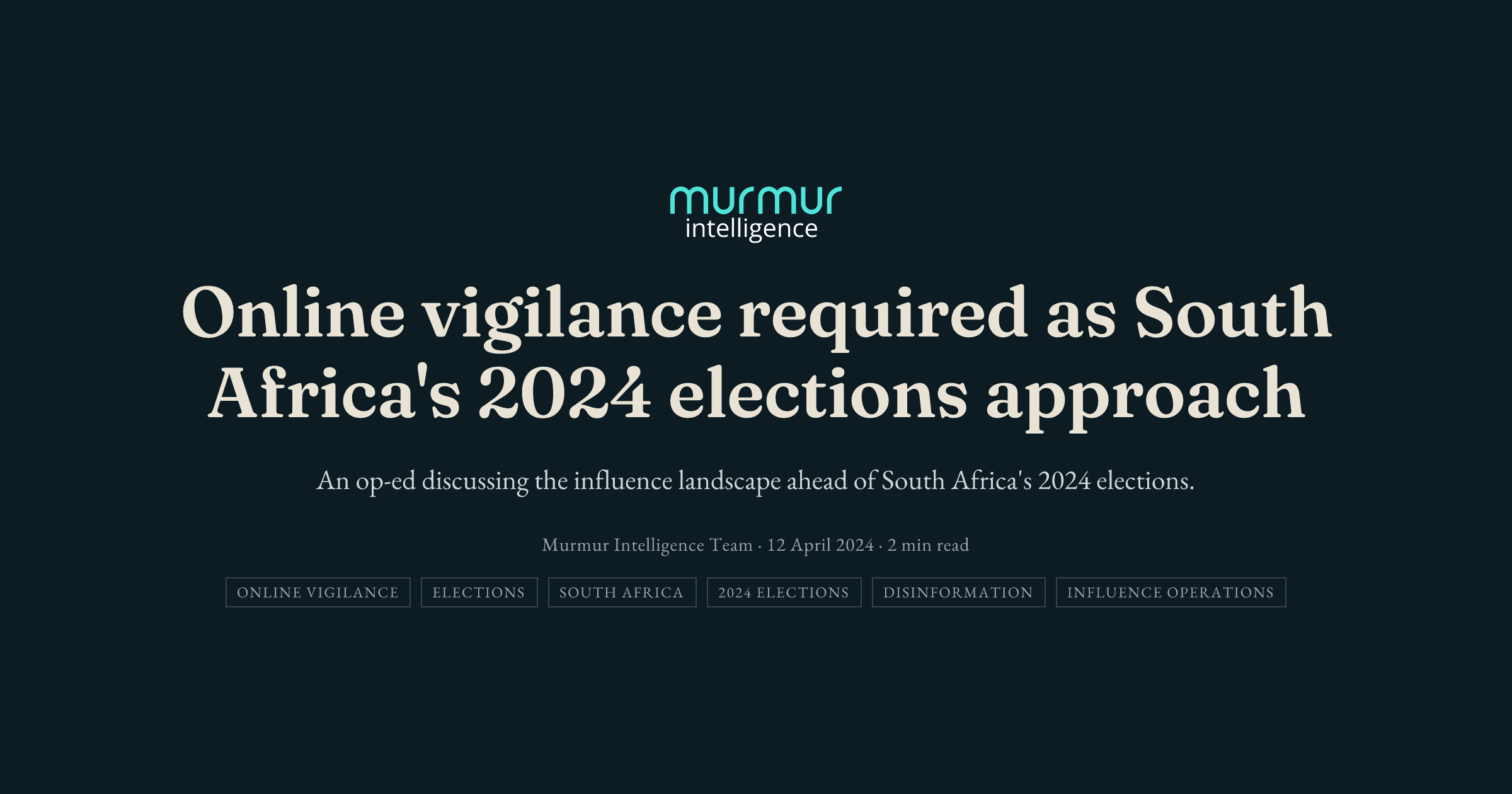 Online vigilance required as South Africa's 2024 elections approach ...